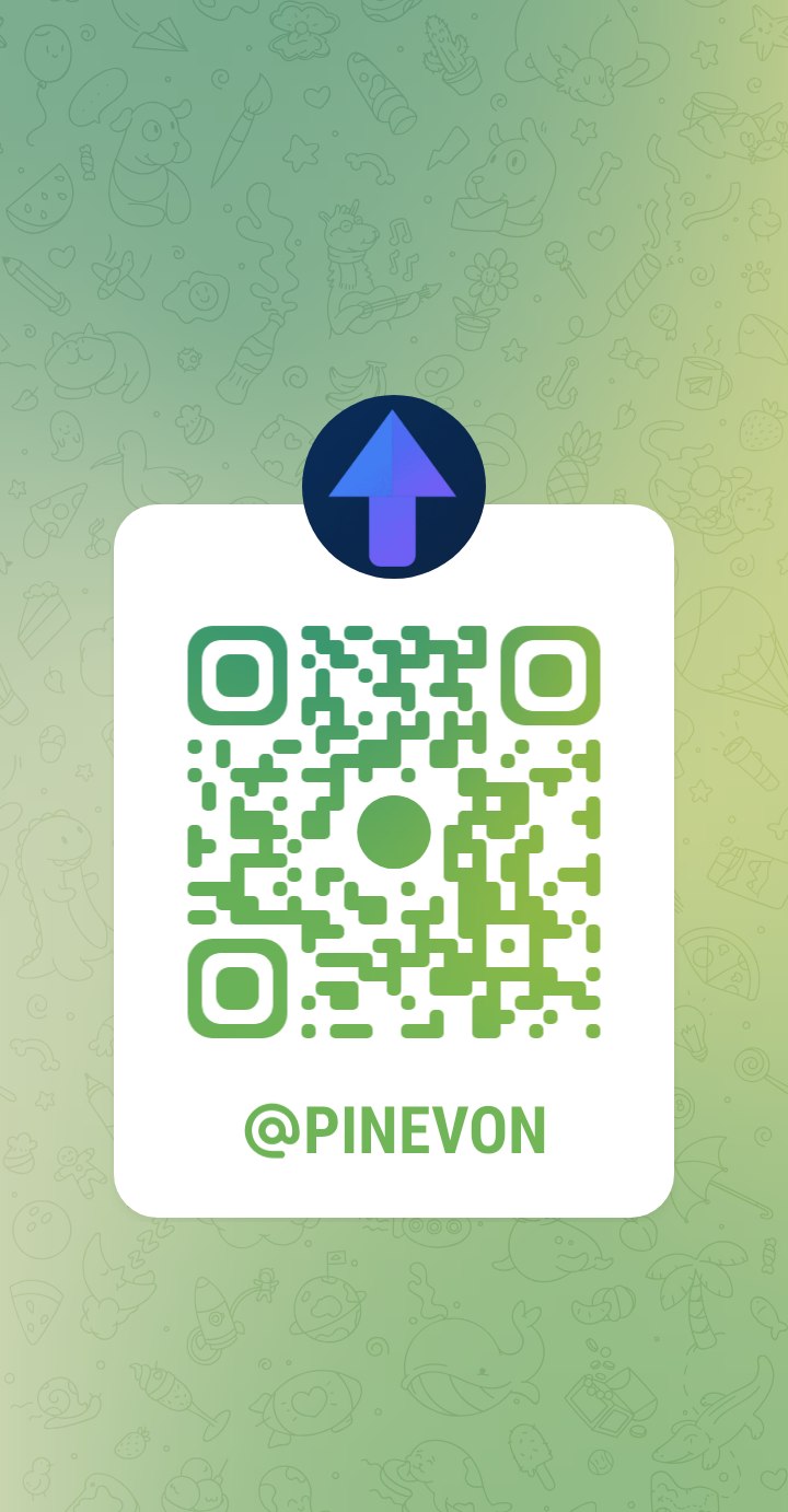 QR code to open the Pinevon Telegram channel